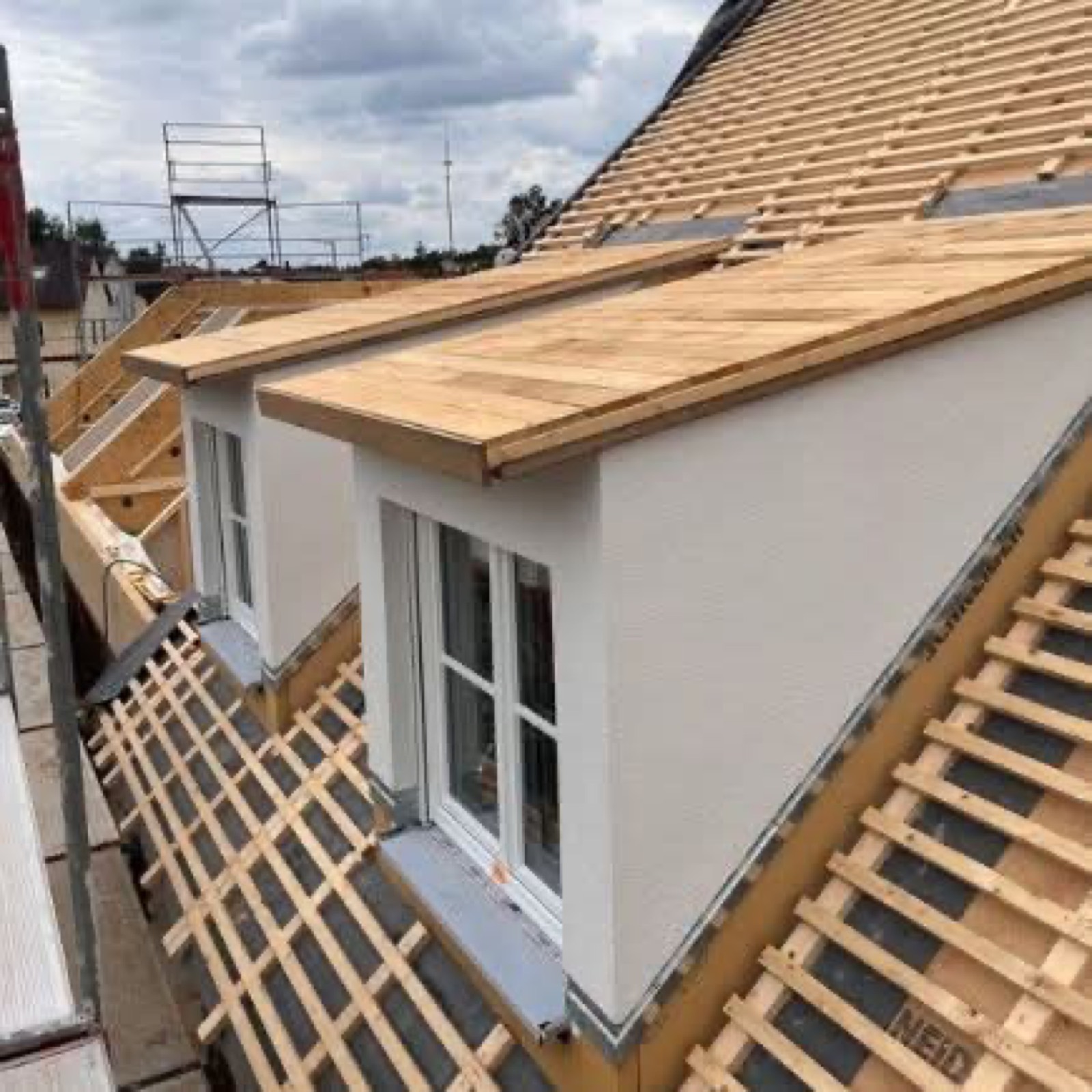 Roofline and eaves detail during a roofing project