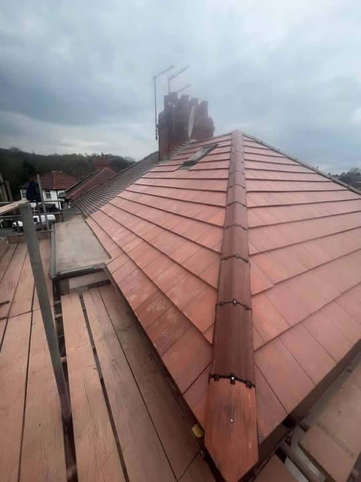 Tiled roof with dry verge detail