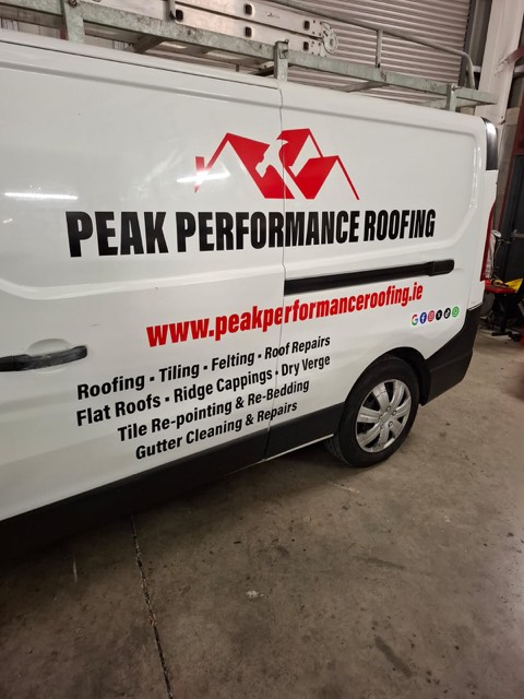 The Peak Performance Roofing van